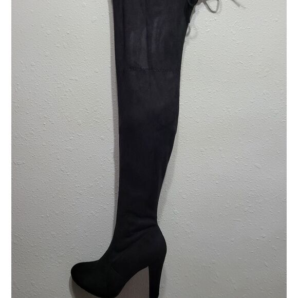 SALE $29! Faux Suede Over knee Boots - Picture 2 of 4